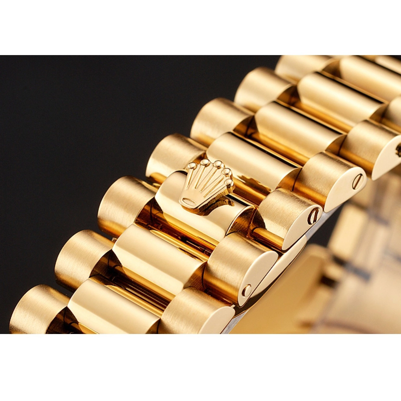 Aaa replica watch Rolex And Diamonds Champagne Dial Gold Swiss Rubies Bracelet Day-Date 1454100 0707